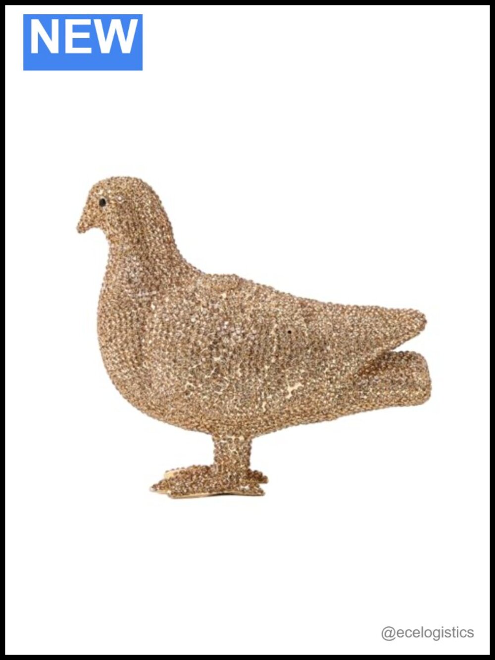 Rhinestone Dove Clutch Purse Evening Bag Crystal Animal Handbag Prom Party